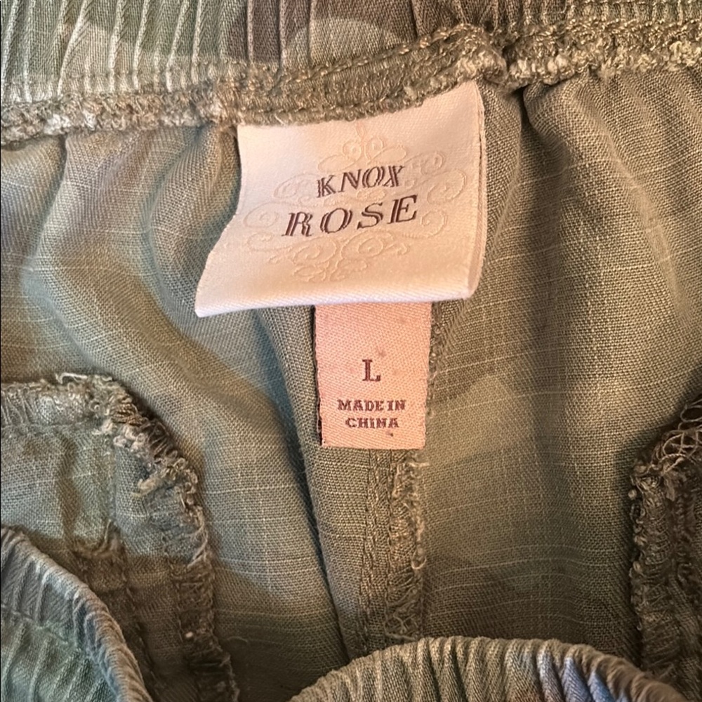 Knox Rose Olive Green Camo Joggers Sz L - Picture 2 of 5